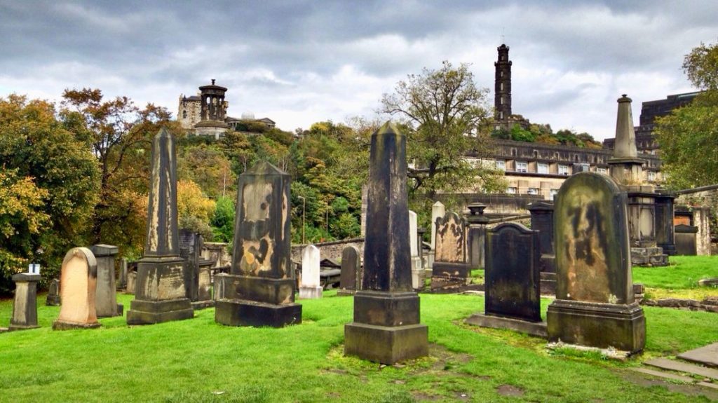 Calton Hill w Edynburgu: Old Calton Burial Ground. Foto: T. Bobrowski